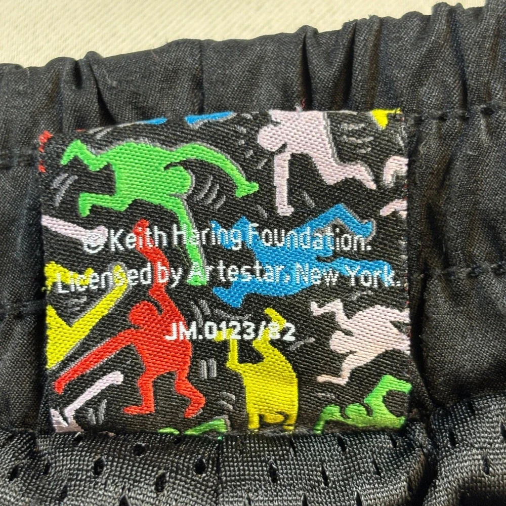 Keith Haring Shoe Palace Shorts Men Medium Black Wearable Pop Art Streetwear